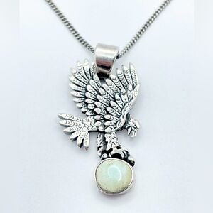 Freddy Charley Turquoise Sterling Silver Eagle Pendant Necklace - Charley Eagle